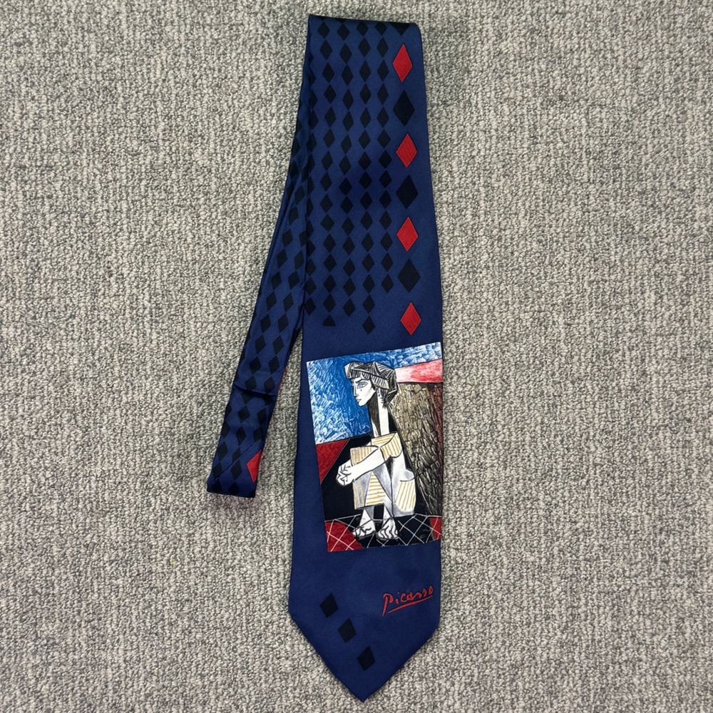 Picasso Jacqueline with Hands Folded Silk Tie V.D.H. Galerie Art Necktie 1954